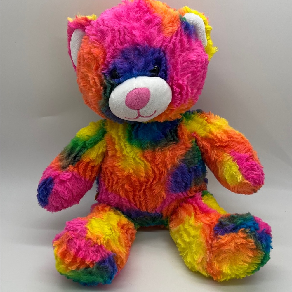Build A Bear Rainbow Party Plush Teddy Bear